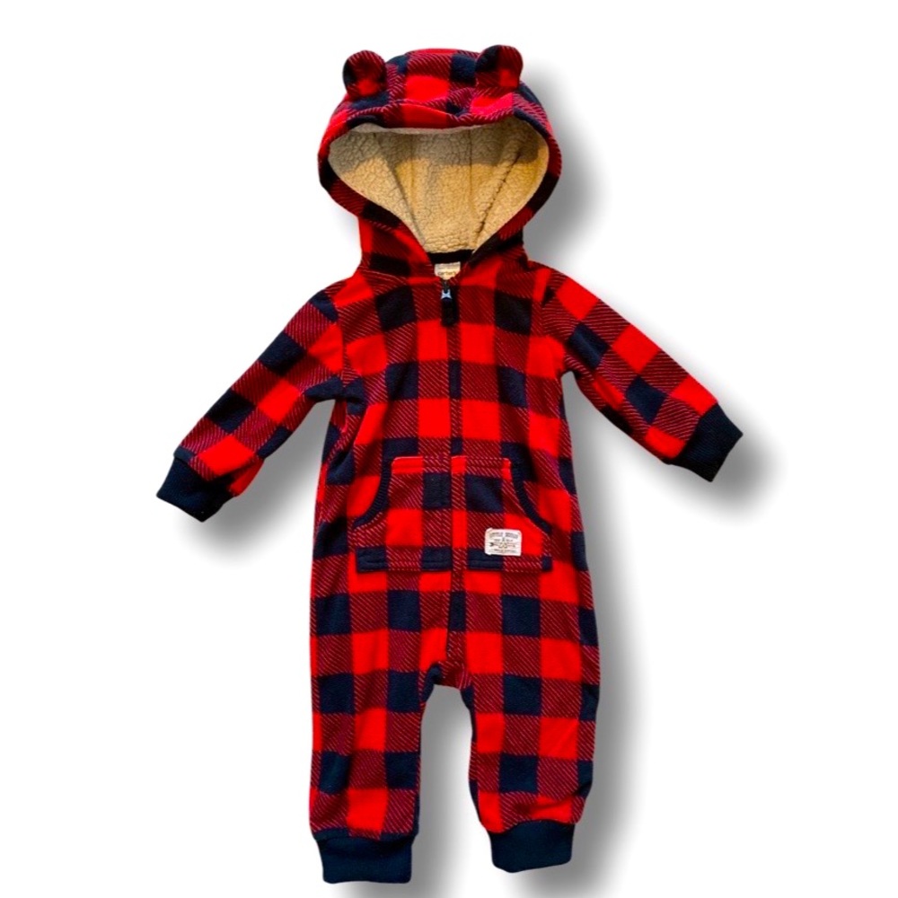 Carter’s 6M Fleece Buffalo Plaid Little Scout Jumper